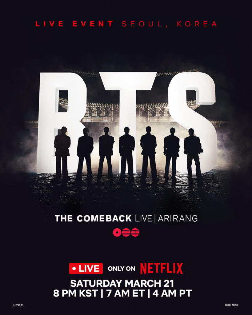 BTS The Comeback Live Netflix 2026
